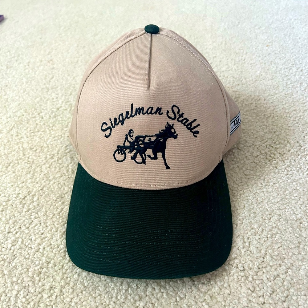 Siegelman Stable Hat in Tan and Green